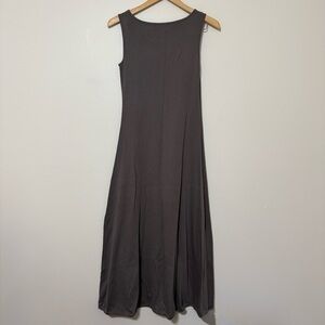 Indigenous Organic Fair Trade Cotton Charcoal Maxi Dress